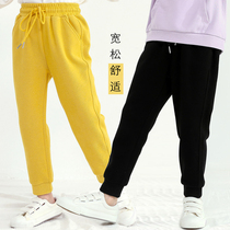 Childrens sports pants Autumn winter new CUHK Knitted Pants Boy Girl Pants Girl Pants Korean Version Children Pants Bunches Pants