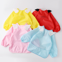 crtartu spring and summer waterproof anti-dressing baby coat Carter rabbit angel eating clothes Baby painting clothes