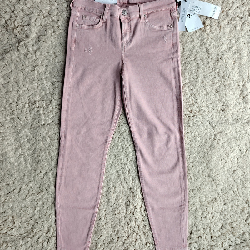 7 for All Mankind American Women's Skinny Crop Jeans with Crystal Embellishments Sc00207