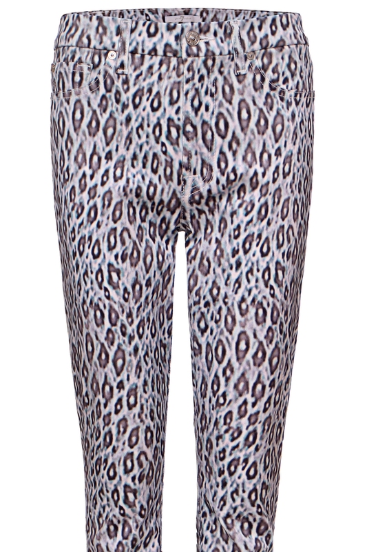 7 for All Mankind American Women's Jeans Casual Pants Skinny Leopard Print Slim Fit in Stock Sb00309