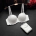 Sexy Lace 1/2 Half Cup Thoải mái tập hợp ngực nhỏ trên bộ đồ lót cô gái có thể điều chỉnh áo ngực thời trang nữ cao cấp Bộ đồ lót