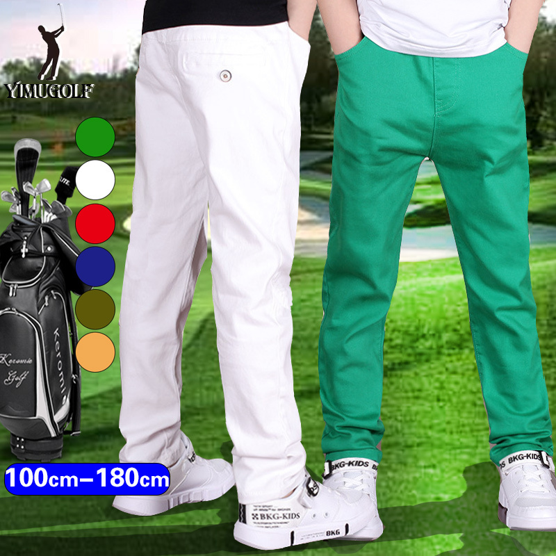 Children's Golf Clothing Boys and Girls Long Pants Youth Long Pants Elastic Waist Quick-Drying Golf Clothing