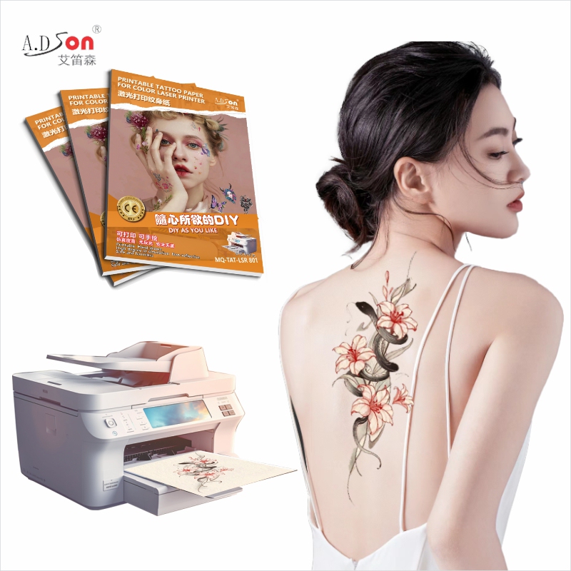 Laser Tattoo Paper Disposable Tattoo A4 Temporary Tattoo Stickers DIY Colorful Printing Tattoo Transfer Paper 10 Sets