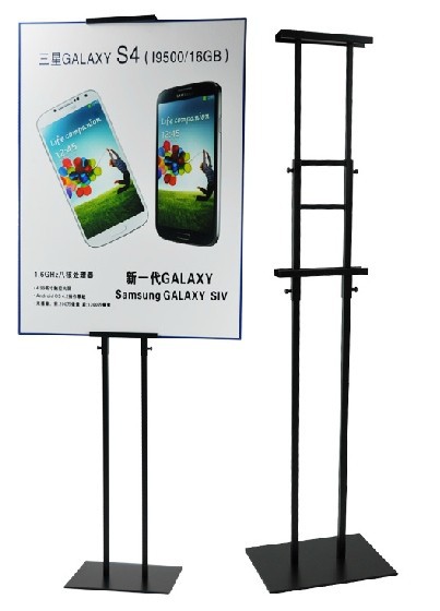 KT double-sided hanging easel (black white gold) KT display stand hanging easel triangle poster stand Chengdu City