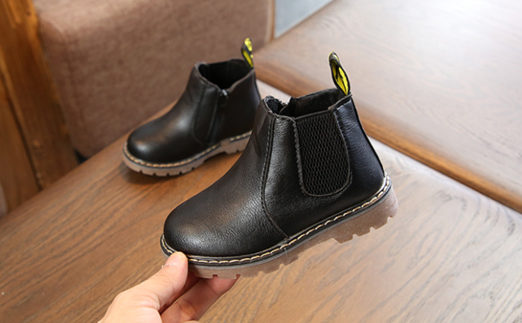 Children's cotton shoes plus velvet warm shoes Children's high and low shoes Long and short leg correction shoes Single foot heightening shoes