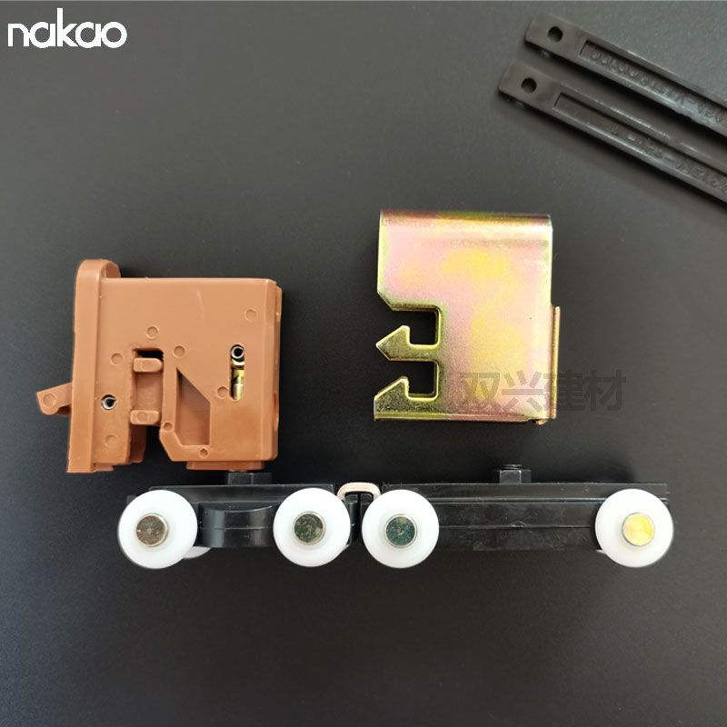 nakao track pulley push-pull wooden sliding door deceleration brake lengthened hanging wheel adjustment brake Vanke silent hanging slip