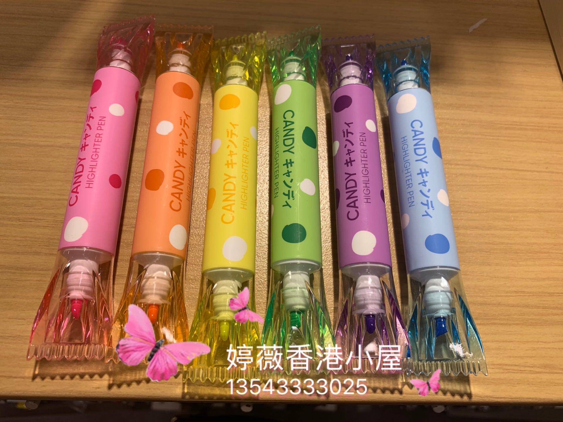 Miniso name Genesis adorable Korean Candy Thin double-head fluorescent pen MacPen Colour Pen multicolor