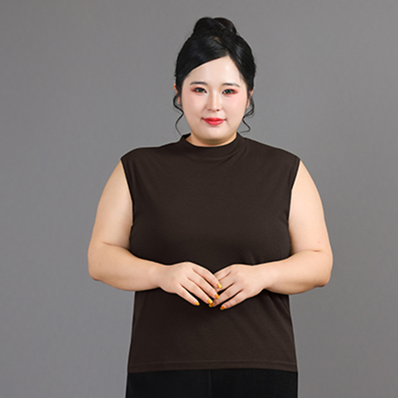 150kg American-Style Design Large-Size Vest for Women, Loose, Solid Color, Versatile, Slimming, Sleeveless T-Shirt, Elegant Top