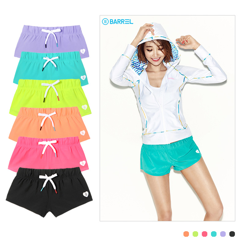 Thể thao và giải trí tập thể dục lội nước quần rắn màu quần đi biển Quần short của phụ nữ là bơi mỏng lướt nhanh khô - Quần bãi biển 	mua quần đi biển	