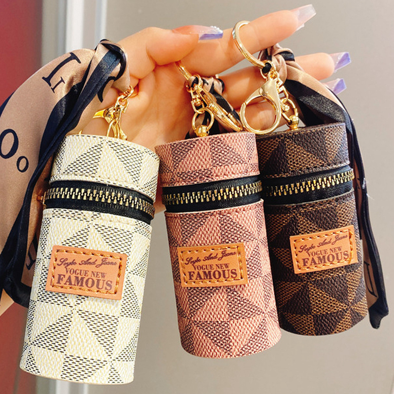 2025 New Model Lipstick Bag, Niche Vintage Mini Cylindrical Storage Pouch, Key Coin Purse, Hanging Accessory Bag