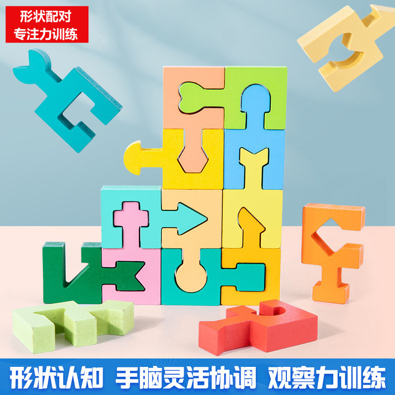 Montenegro Early Education Shape Matching Toys for Children and Women Hand Eyes to Coordinate Develop Intellectual Geometric Puzzle of Brain