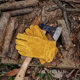 Savage bushcraft outdoor cowhide gloves retro yellow anti-scalding and fire-proof camping wear-resistant cycling gloves