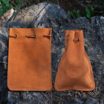 Savage bushcraft outdoor camping real cowhide storage bag portable utility bag survival tool protection bag