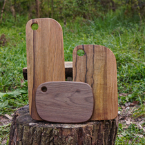 Savage bushcraft outdoor camping portable black walnut wood chicken wing Wood small cutting board solid wood cutting board chopping board