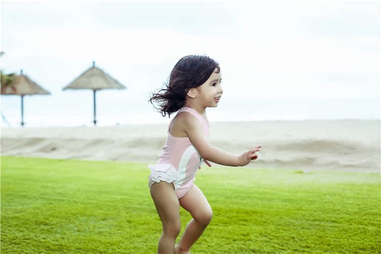 Áo tắm cho trẻ em Flamingo Simi Tình yêu Ins Áo tắm cho cha mẹ và trẻ em White Swan Áo tắm cho trẻ em Áo tắm Xiêm quần bơi trẻ em nam