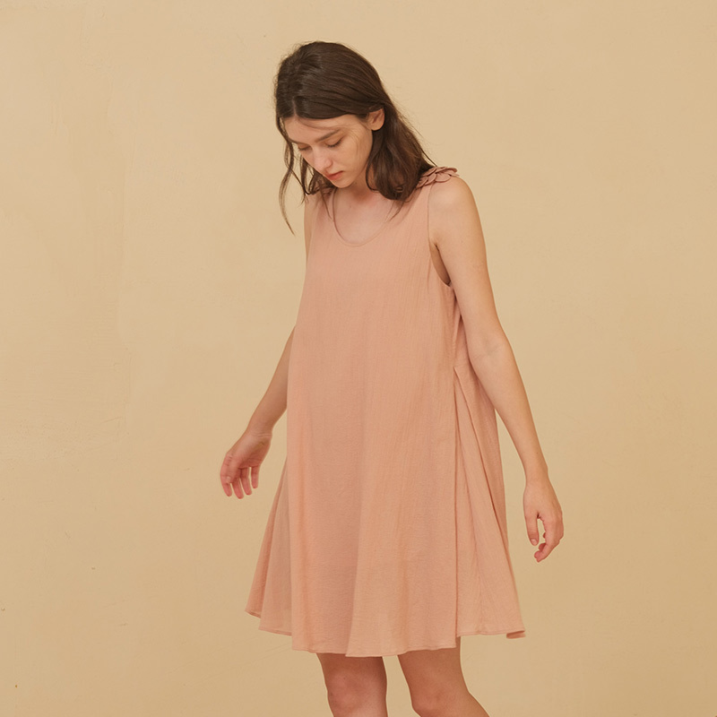 Duoduo Coco Women's Pajamas 2025 Spring/Summer New Pure Cotton Sweet Age-Reducing Pink Sleeveless Slit Home Nightdress Duoduo Coco Women's Pajamas 2025 Spring/Summer New Pure Cotton Sweet Age-Reducing Pink Sleeveless Slit Home Nightdress