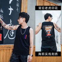 Shu Shu Guochao cotton chest les long bandage loose handsome T impermeable and incognito wear sports large print thickened