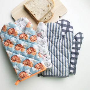 Нордические стиль антикальдирующих микроволновых печи перчатки теплоизоляция Практические перчатки высокие температурные домашние кухонные выпечки печи перчатки