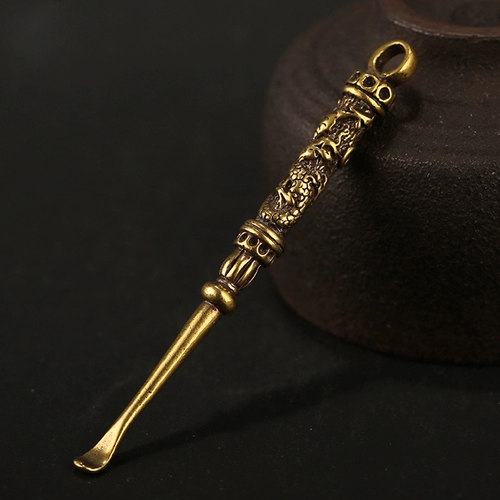 Латунная ухочистка, ретро креативный брелок, подвеска, аксессуар, подарок на день рождения