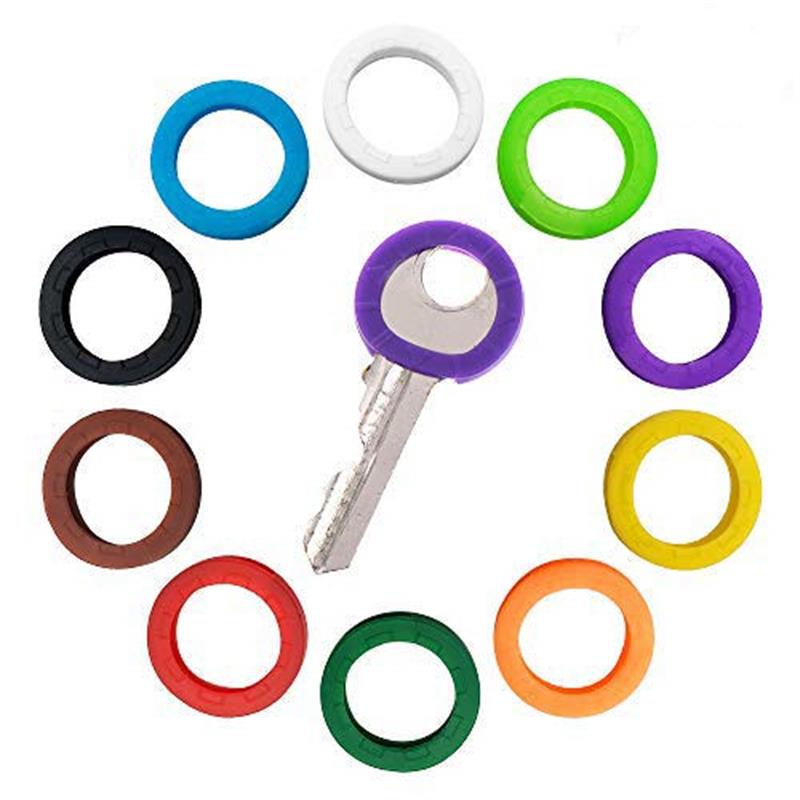 Colorful Key Cover, Elastic Key Cover, Keycap, Silicone Key Cover, Colorful, Convenient, Portable, Identification Key Ring