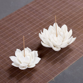 Lotus incense stick white porcelain incense burner household incense holder