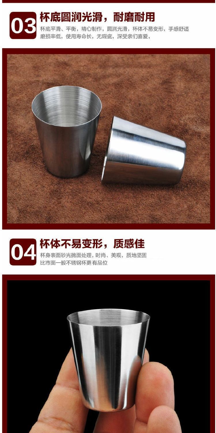 Thép không gỉ rượu thủy tinh hông phụ kiện bình thủy tinh nhỏ cầm tay nhỏ cầm tay di động ngoài trời rượu 2 nhân dân tệ phụ kiện rượu vang