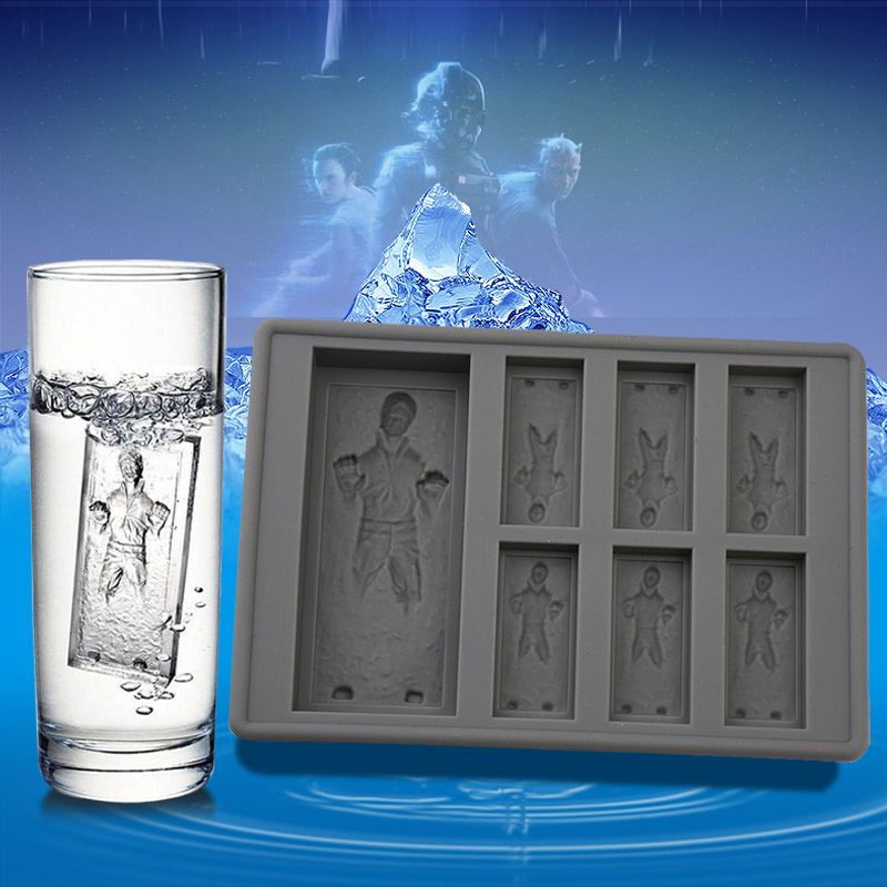 Creative 7 Glock Confinement Human Silicone Ice Mold Ice Box DIY Ice wine Star Wars Ice Ice Cubes Chocolate Molds