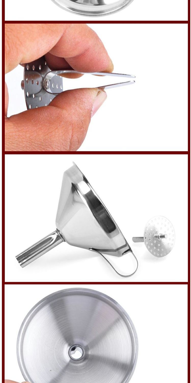 Đường kính trung bình dày 12,8CM kim loại phễu rò rỉ dầu thực tế - Rượu vang giá treo ly rượu vang để bàn