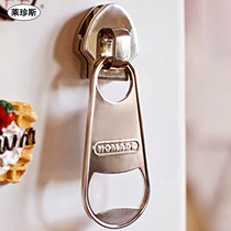 Lejens creative zipper head shape beer bottle opener refrigerator sticker personality convenient bottle opener screwdriver