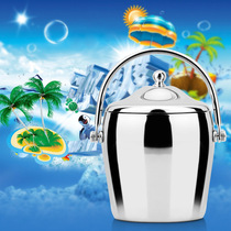 Thickened stainless steel ice bucket with lid champagne bucket Red Wine Wine Beer insulated dining bar room wine set