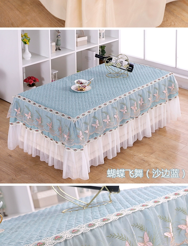 Bàn cà phê bìa hình chữ nhật phòng khách vải ren Bàn cà phê khăn trải bàn chống trượt bàn cà phê đặt bụi bao gồm tất cả tủ TV - TV tivi sony 49 inch