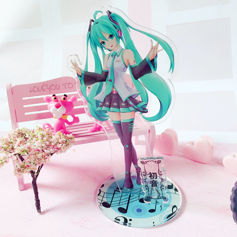 Hatsune Miku Anime Ngoại vi Chân đế Acrylic Trang trí làm bằng tay Mặt dây chuyền Miku Quà tặng sinh nhật - Carton / Hoạt hình liên quan