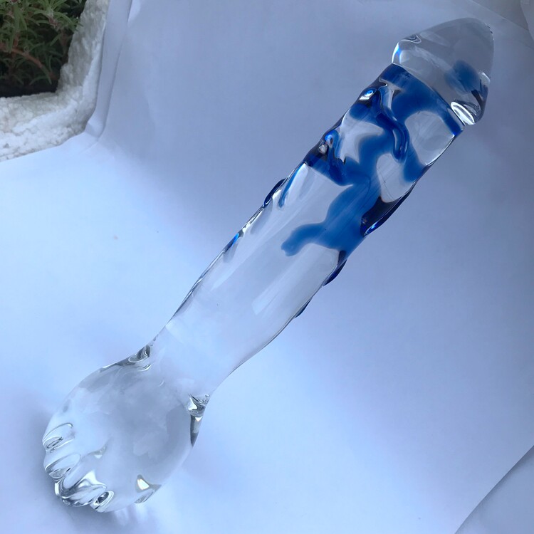 FZ04 glass crystal penis for men and women's harbors anal salad beads masturbation stick adult love double head