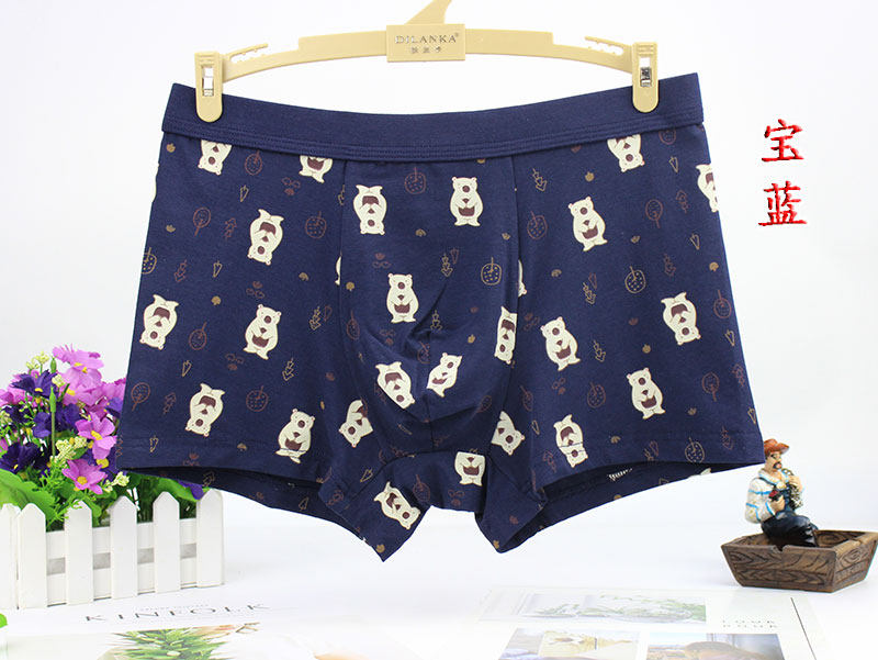 3 Witty Riding Dragon Male briefs 9536 Men's middle waist Four corners Underpants adhesive fiber pure cotton Four-corner underpants male