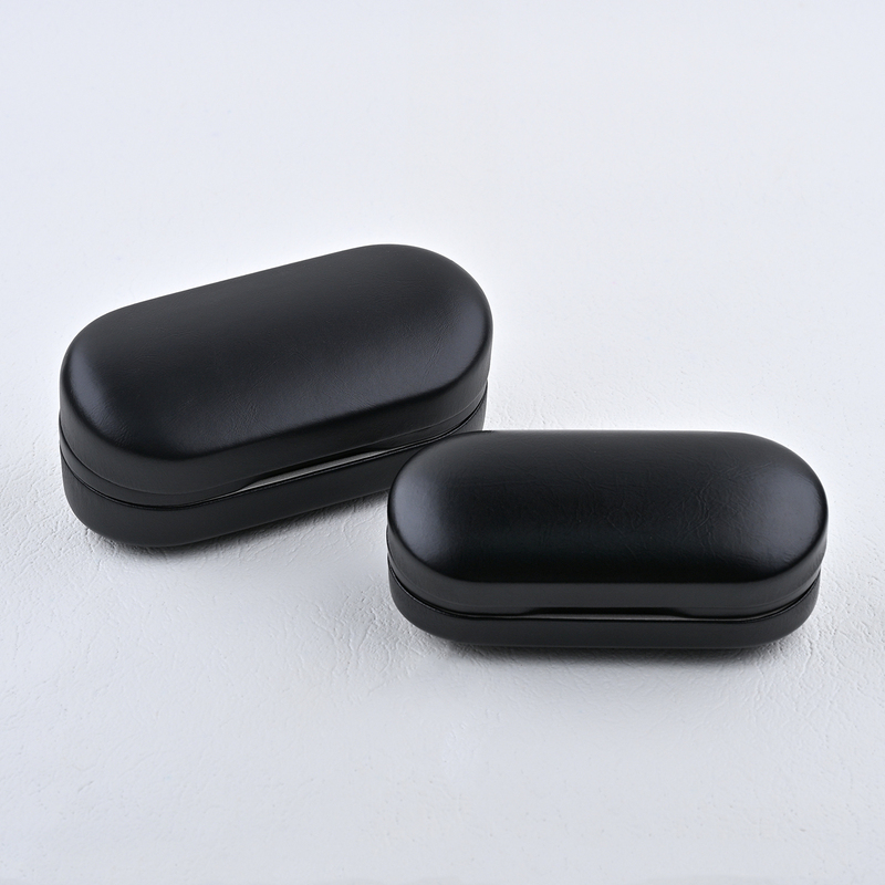 Extra Large Black Oval Glasses Case Two-In-One Men's and Women's Large Frame Sunglasses Storage Box Anti-Pressure and Anti-Crush Box