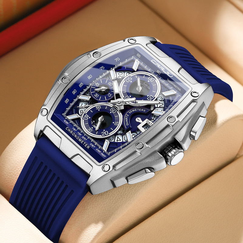 Genuine Quality Watch 2317 Men's Quartz Movement Watch Luminous Waterproof Korean Style Fashionable Internet Celebrity Model Silicone Strap Wristwatch