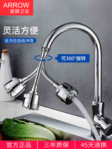 Wrigley kitchen sink faucet balcony laundry pool hot and cold stainless steel pull rotating all copper vertical single hole