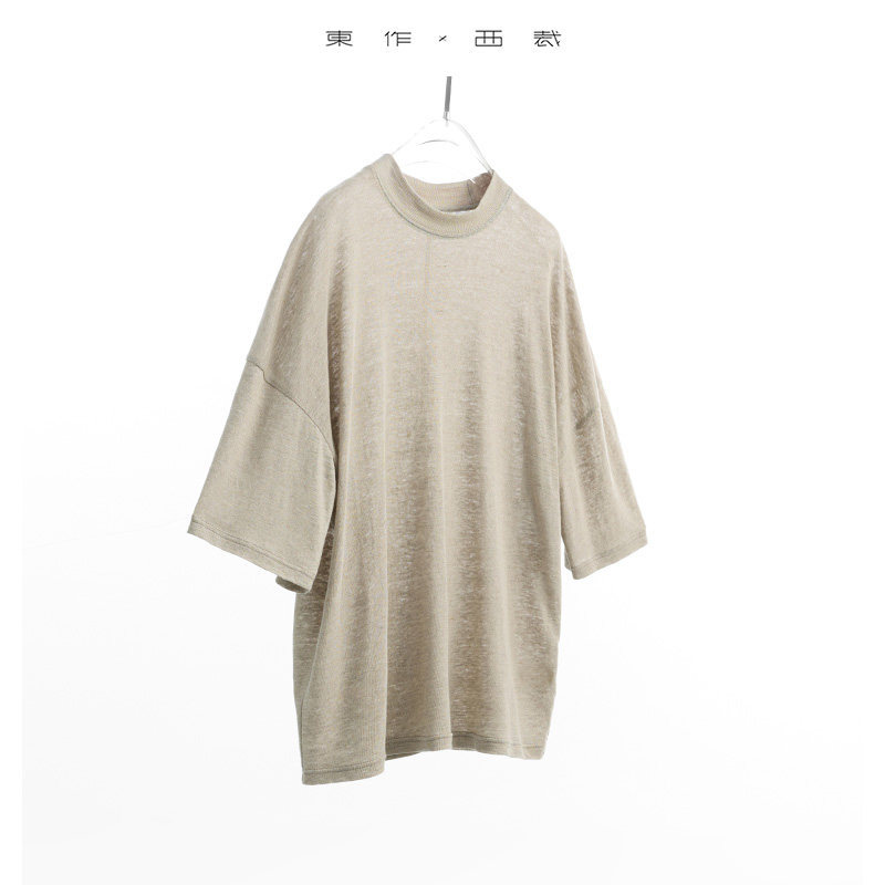 100% Linen Thin T-Shirt for Women, Short-Sleeved, Drop Shoulder, Loose Casual Top, 2026 Summer Style, Breathable 100% Linen Thin T-Shirt for Women, Short-Sleeved, Drop Shoulder, Loose Casual Top, 2026 Summer Style, Breathable