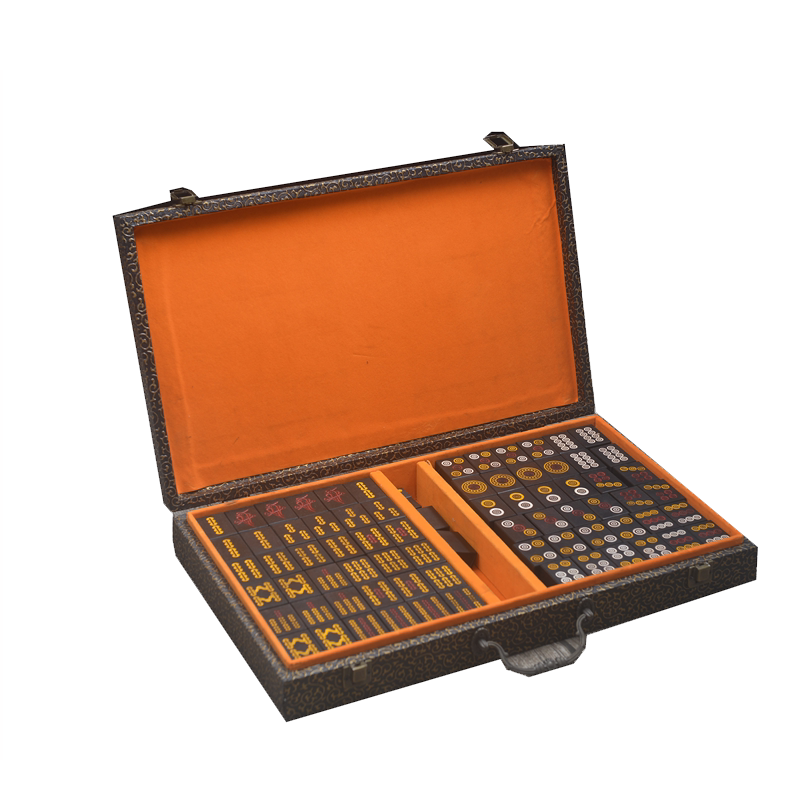 Yiliu ebony mahjong big red acid branch mahjong brand solid wood carving household business craft gift horse tag