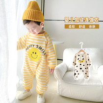 Baby One-piece Clothing Spring Autumn Season Baby Spring Dress Plus Sumpsuit Newborn Khab Climbing Suit Foreign Qi Banana Out