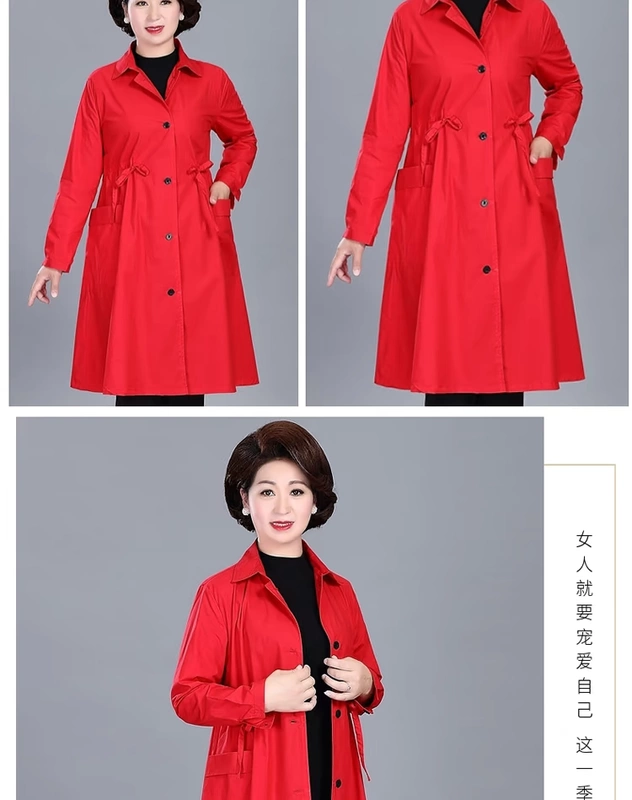 2020 áo khoác mùa thu mới của mẹ trung niên Jingdong áo khoác nữ trung niên và trung niên - Trench Coat