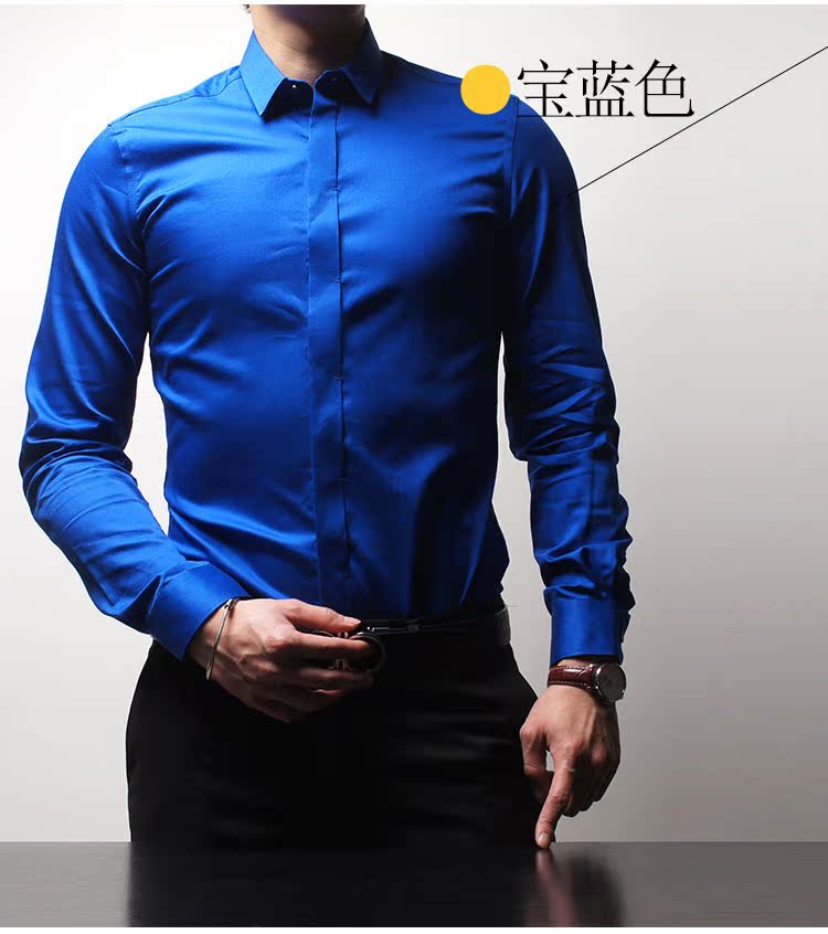 Áo sơ mi cotton kẻ sọc nam dài tay màu trơn Váy ngắn mùa hè cổ áo nhỏ phiên bản Hàn Quốc của áo cotton mỏng màu trắng kinh doanh - Áo mẫu áo công sở đẹp