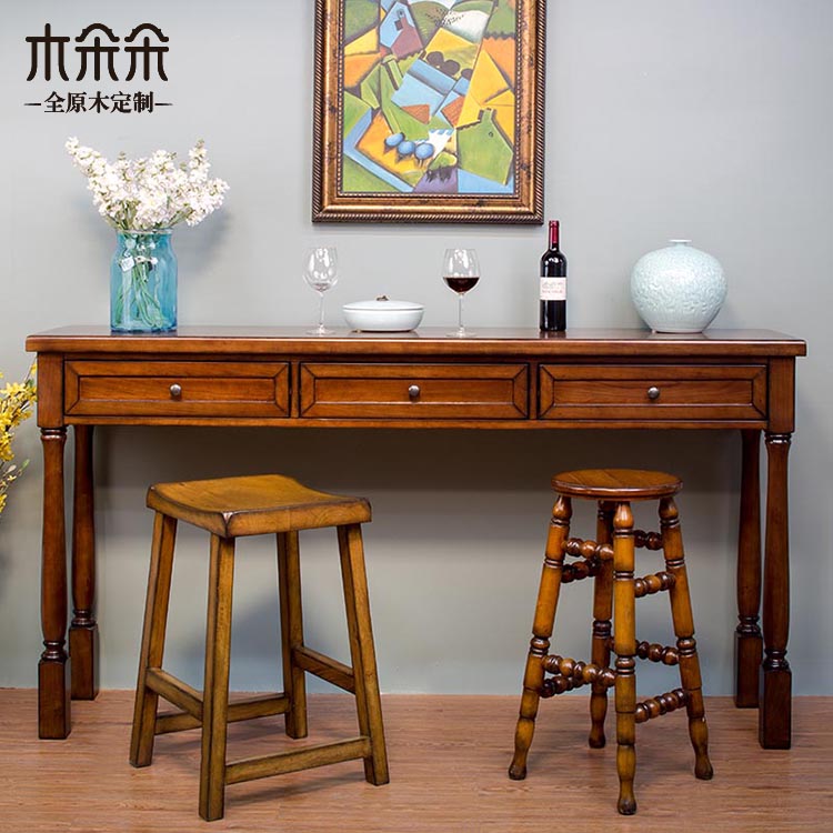 Trùng Khánh gỗ nở đồ gỗ đăng nhập bảng điều khiển tủ khóa locker phong cách Mỹ ăn uống bên tủ - Bàn / Bàn mẫu bàn ăn đẹp