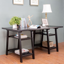 Muduoduo furniture is all solid wood customized American oak desk Japanese style Nordic simple log study desk computer desk