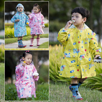  Raincoat children male and female children primary school school bag raincoat poncho middle and large children cartoon full body waterproof jacket rain gear