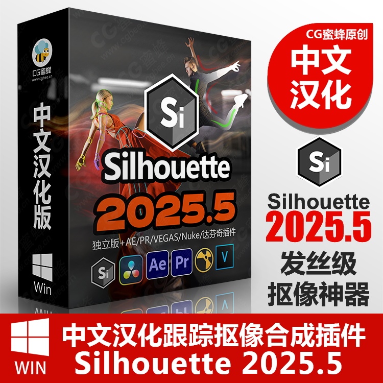 Chinese Version of Silhouette 2025.5 Tracking Ai Keying and Compositing Aepr Davinci Nuke Plugin for Windows