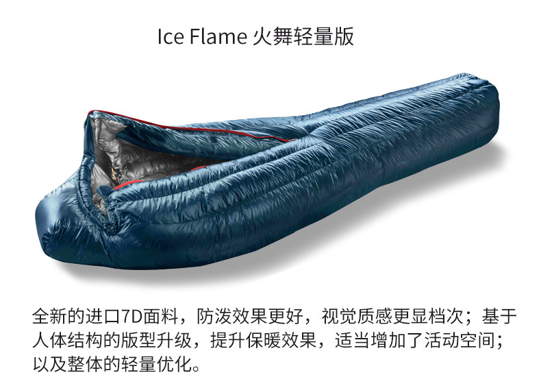 Ice, сверхлегкий дорожный спальный мешок для взрослых подходит для мужчин и женщин для кемпинга, снаряжение для путешествий Ice flame/ice flame 