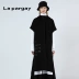 Lapargay Napajia mới của phụ nữ mùa thu màu đen dài trung bình thường áo khoác dệt kim áo khoác - Áo vest Áo vest