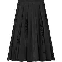 (New Chinese) Podcast robe demi-corps noir 2024 Nouvelle forme de poire Slim Fit Slim Umbrella Skirt DDR2BD5515