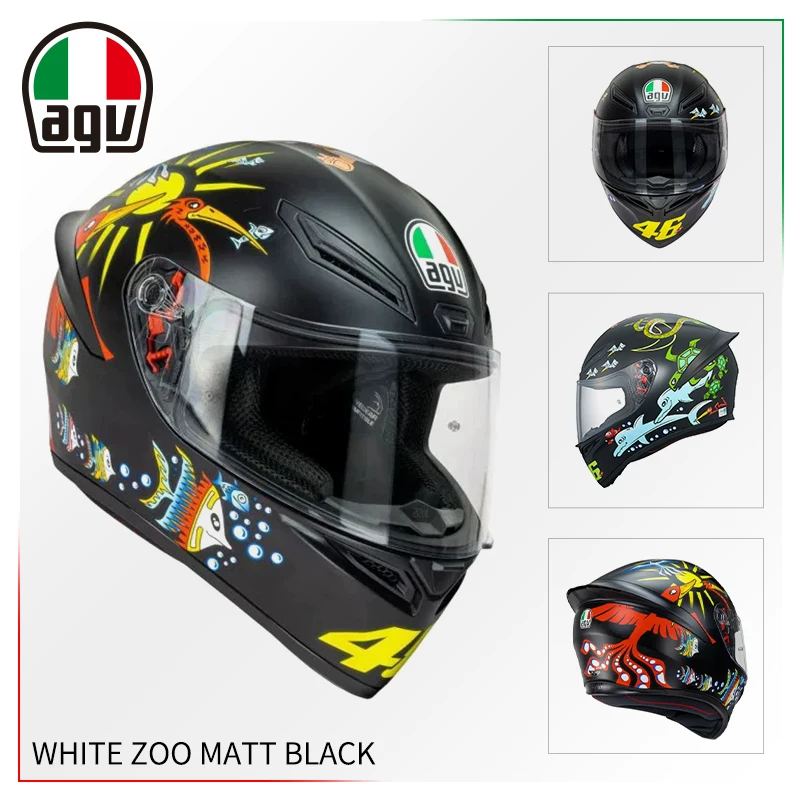 AGV Полушлем, гоночный шлем для мужчин и женщин противотуманной